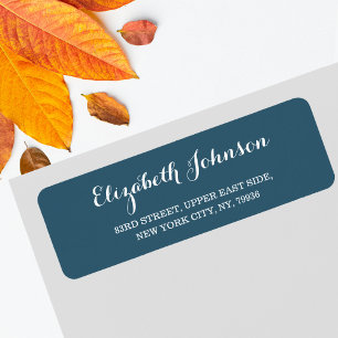 Custom Elegant Eucalyptus Blue Return Address