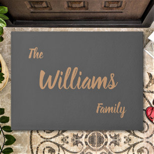 Custom Elegant Family Name Doormat