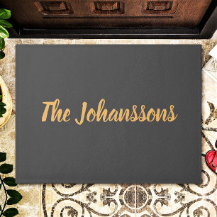 Custom Elegant Family Name Doormat