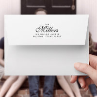 Custom Elegant Family Name Return Address