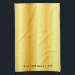 Custom Elegant Faux Gold Add Your Text Template Tea Towel<br><div class="desc">Custom Elegant Faux Gold Add Your Text Template Classic Kitchen Towel.</div>