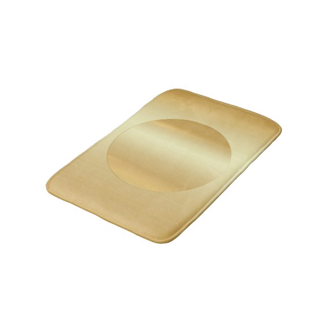 Custom Elegant Faux Gold Glamour Blank Template Bath Mat (Angled)