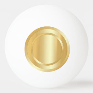 Custom Elegant Faux Gold Glamourous Trendy Templat Ping Pong Ball