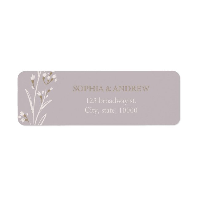 Custom elegant floral lilac rustic wedding (Front)