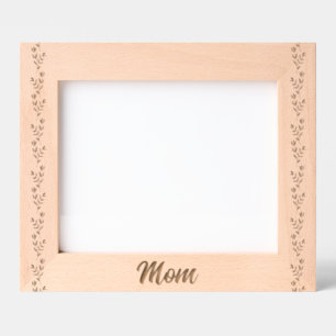 Custom Elegant Floral Mum Etched Frames