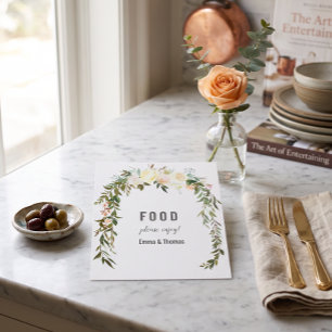 Custom Elegant Food Table Rose Shower Poster
