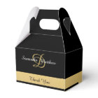 Custom Elegant Gold Black Colour Monogram Initials