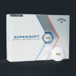 Custom Elegant Gold Monogram Callaway Supersoft Golf Balls<br><div class="desc">Custom Gold Colour Monogram Elegant Modern Trendy Template Outdoor Sports Golf Equipment 12 Pack Callaway Supersoft Golf Balls.</div>