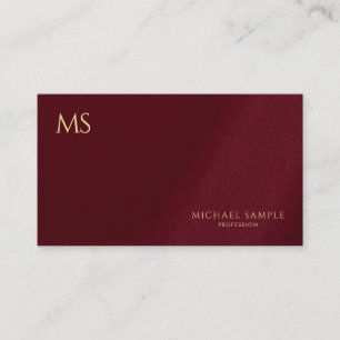 Custom Elegant Gold Text Monogram Template Luxury Business Card