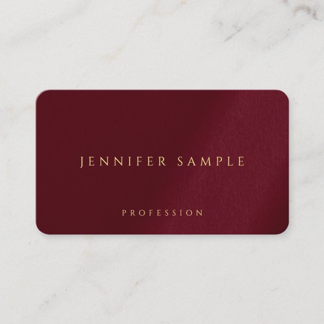 Custom Elegant Gold Text Rounded Corner Luxe Business Card (Front)