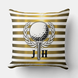 Custom Elegant Golf Monogram Design Cushion