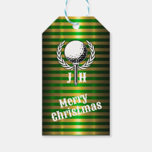 Custom Elegant Golf Monogram Design Gift Tags