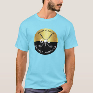 Custom Elegant Golf Monogram Design T-Shirt