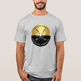 Custom Elegant Golf Monogram Design T-Shirt