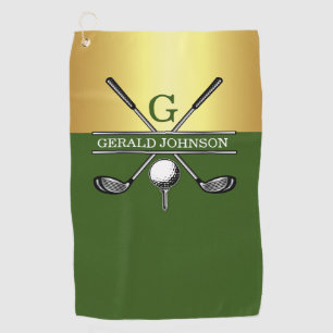 Custom Elegant Golf Monogram Towel