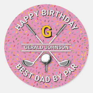 Custom Elegant Golf Party Design Classic Round Sticker