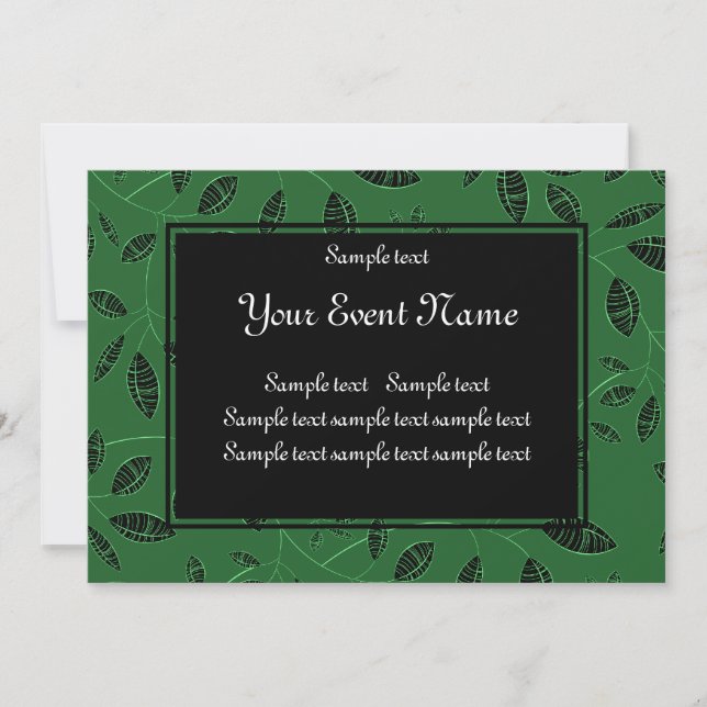 Custom Elegant Green and Black Nature Event (Front)