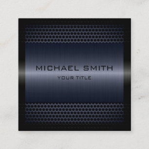 Custom Elegant Grey Stainless Metal Square Business Card