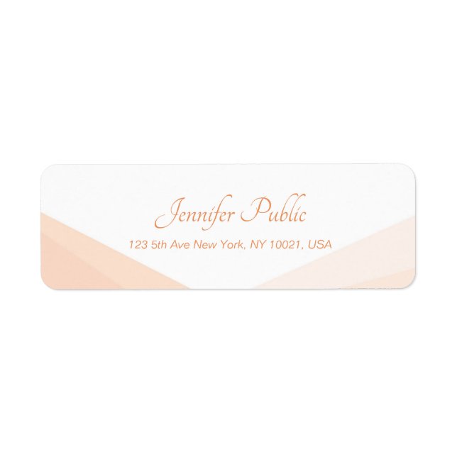 Custom Elegant Handwritten Text Return Address (Front)