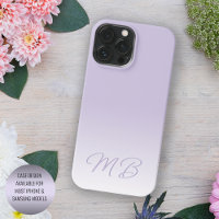 Custom Elegant Light Lavender Violet Monogram