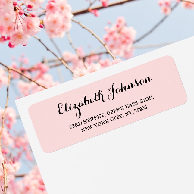 Custom Elegant Light Pastel Pink Return Address (Custom Elegant Light Pastel Pink Return Address Label)