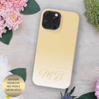 Custom Elegant Light Tuscan Sun Yellow Monogram