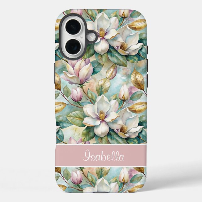 Custom Elegant Magnolias Case-Mate iPhone Case (Back)