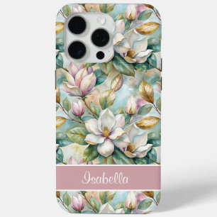 Custom Elegant Magnolias iPhone 15 Pro Max Case