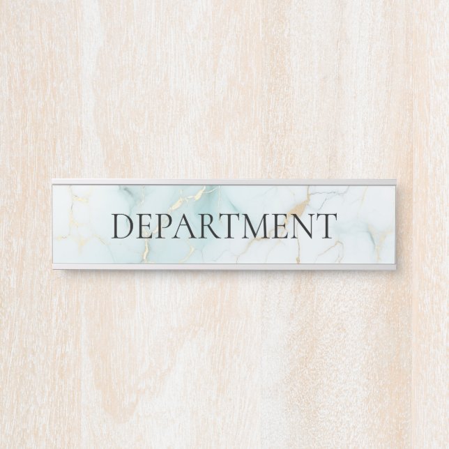 Custom Elegant Marble Department Door Sign (Front)