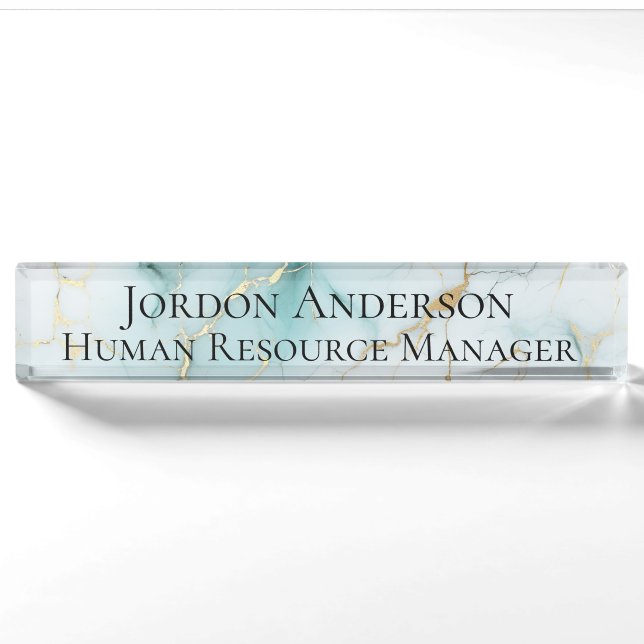 Custom Elegant Marble President  Nameplate (Front)