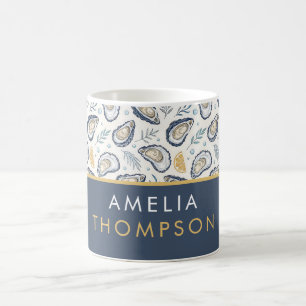 Custom Elegant Marine Oysters Coffee Mug
