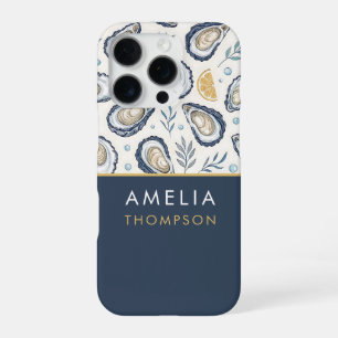 Custom Elegant Marine Oysters iPhone 16 Pro Case
