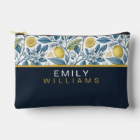 Custom Elegant Mediterranean Lemon Botanical Navy