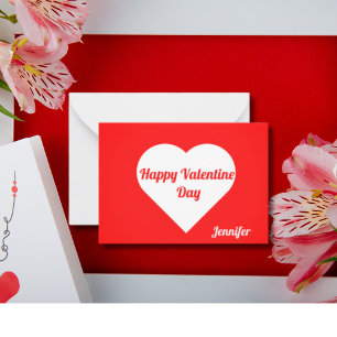 Custom  Elegant Minimalist Calligraphy valentine  Card