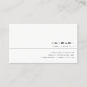 Custom Elegant Minimalist Professional Simple Top Business Card