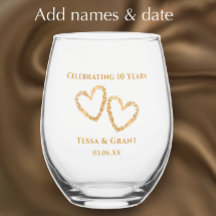 Custom Elegant Modern 10th Wedding Anniversary