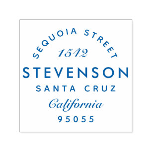 Custom Elegant Modern Family Name Return Address Self-inking Stamp