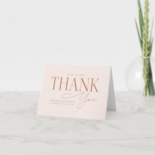 Custom Elegant Modern Graduation Thank You Cards