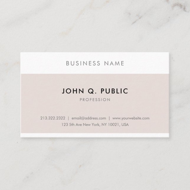 Custom Elegant Modern Minimalist Professional Chic Business Card (Front)