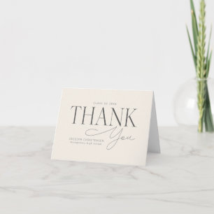 Custom Elegant Modern Photo Graduation  Thank You Card