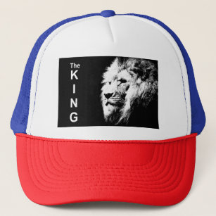 Custom Elegant Modern Pop Art Lion Head Template Trucker Hat