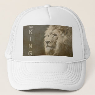 Custom Elegant Modern Pop Art Lion Head Trucker Hat