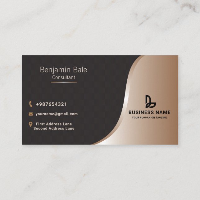 Custom Elegant Modern Professional Consultant  Business Card (Back)