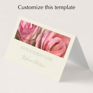 Custom Elegant Modern Sage Green Photo Template Business Card
