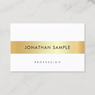 Custom Elegant Modern Simple Gold White Template Business Card