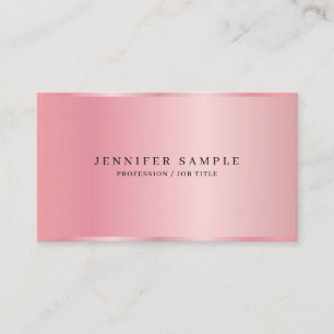 Custom Elegant Modern Template Glamour Rose Gold Business Card
