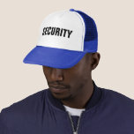 Custom Elegant Modern Template Unisex Security Trucker Hat<br><div class="desc">White And Royal Blue Elegant Modern Template Create Your Own Upload Image Logo Photo Trucker Security Hat.</div>