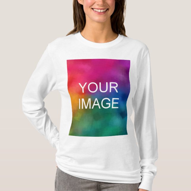 Custom Elegant Modern Template Womens Long Sleeve T-Shirt (Front)