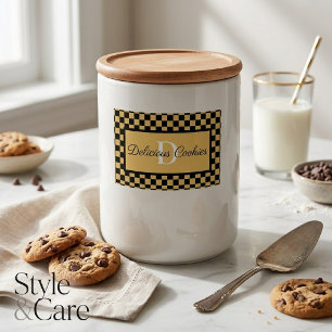 Custom Elegant Monogram Food Label for Events