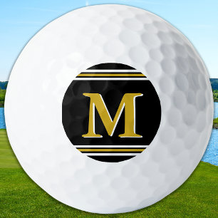 Custom Elegant Monogram Golfer Personalised Golf Balls